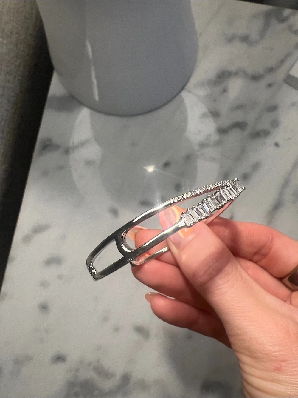 Daniela swaebe rhinestone silver